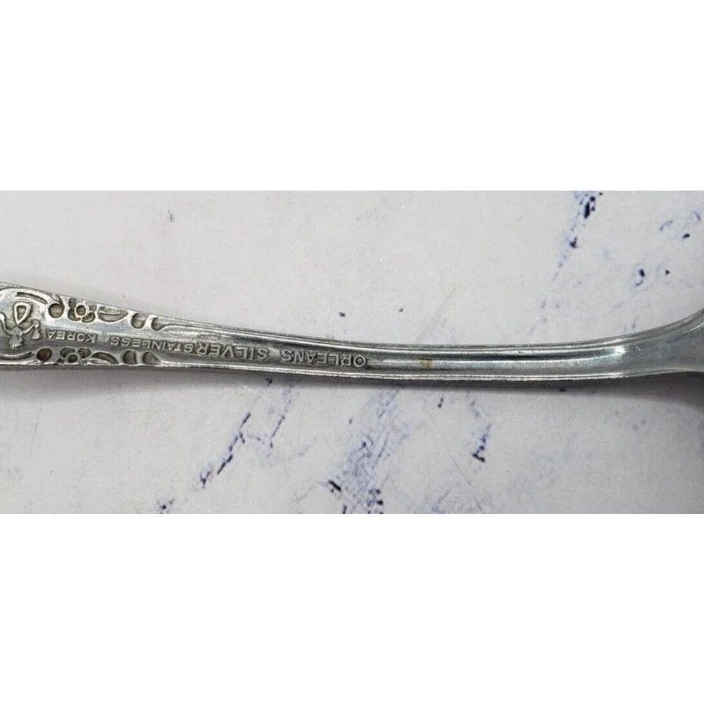 Orleans Silver Stainless ORL50 3 Piece Tablespoons Floral Scrolls Glossy